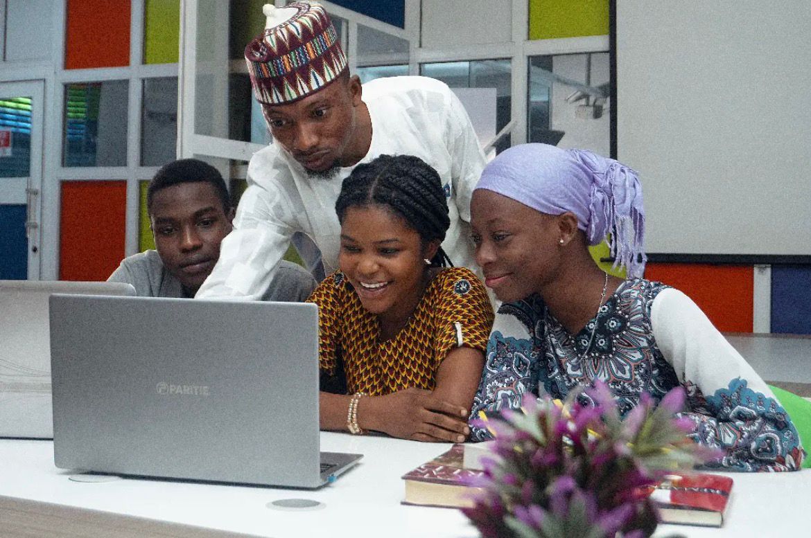 Students coding